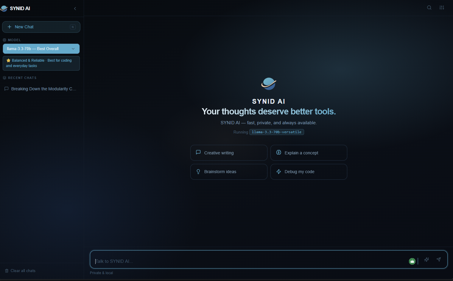 SYNID AI – AI Chat Application